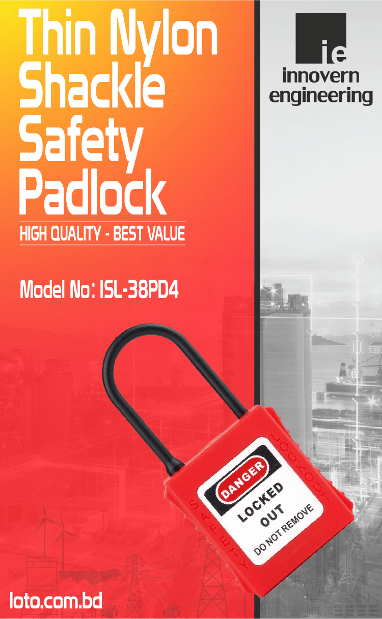 Thin Nylon Shackle Safety Padlock supplier in Dhaka, Bangladesh